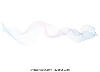 Blue and pink pastel wave background. Vector illustration.