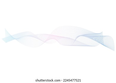Fondo azul y rosa de las olas pastel. Ilustración vectorial.