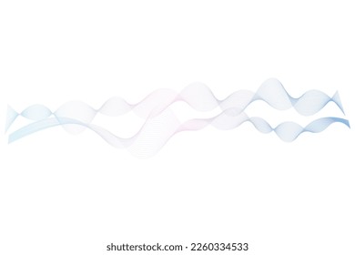 Blue and pink pastel wave background. Vector illustration.