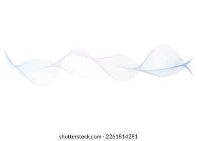 Blue and pink pastel wave background. Vector illustration.