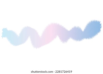 Blue and pink pastel wave fur background. Vector illustration.