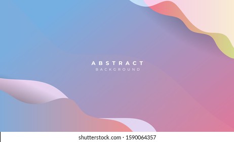 Blue Pink Purple Green Gradient Liquid Wave Abstract Background