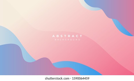 Blue Pink Purple Green Gradient Liquid Wave Abstract Background