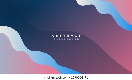 Blue Pink Purple Green Gradient Liquid Wave Abstract Background