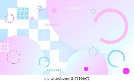 Blue pink and purple modern vector abstract creative geometric shapes background minimalist