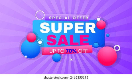 Azul rosa y púrpura violeta Vector super venta descuento fondo oferta Plantilla. Vector super venta diseño de Plantilla. Gran oferta especial de ventas. Fondo de fiesta de fin de temporada