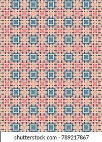 Blue, pink and salmon pattern plaid image, great for design projects and background
