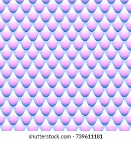 Blue and pink seamless pattern. Mermaid scales. Abstract gradient background. Fish scales. Stock vector