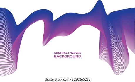 Blue and pink blue shade abstract waves background, Vector pattern line art, wavy background lines