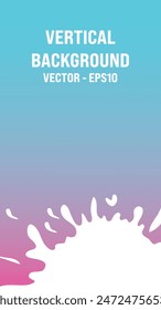 Blue Pink Splash Vertical Background Vector Eps10 Stock Photo