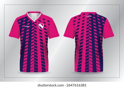 blue and pink sport jersey for football and soccer shirt template