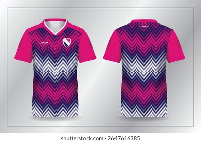 blue and pink sport jersey for football and soccer shirt template