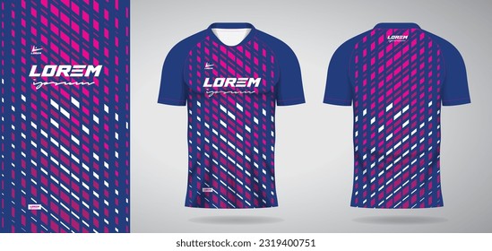 blue pink sports jersey template for soccer uniform shirt design