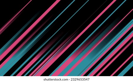 Blue and pink stripes geometric tech abstract background. Vector design