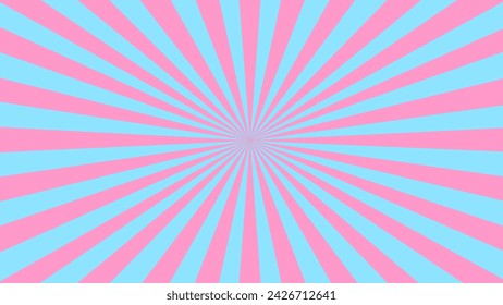 Blue and pink sunburst background	