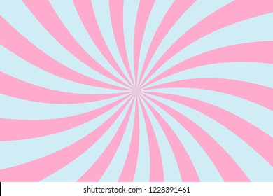Blue And Pink Sunburst Pattern Abstract Background. Ray. Radial. Vector Illustration