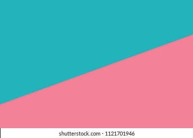 blue pink two color soft paper pastel background, minimal flat lay style for fashionable cosmetics pastel color top view banner, wallpaper geometric flat lay style abstract overlays backdrop (vector)