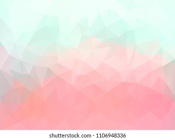 Blue pink vector background, polygonal pattern, triangular modern illustration, abstract mosaic