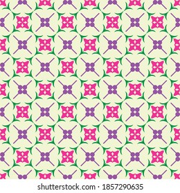 Blue and Pink vector geometric seamless repeat patterns and backgrounds. Great for summer vintage fabric, scrapbooking, wallpaper, giftwrap. Surface pattern design.