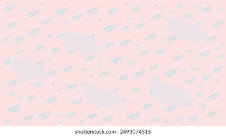 Fondo de confeti orgánico de Vector azul y rosa con Formas