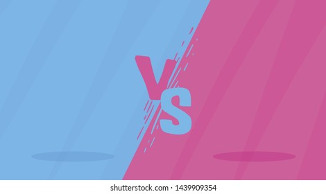 Blue and Pink Versus Screen Design Modern Banner