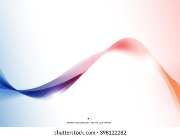Blue Pink wave abstract background. Presentation template. Design layout. Wallpaper