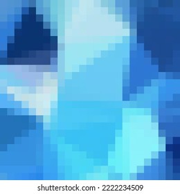 Blue pixel background. Design element. Presentation template.
