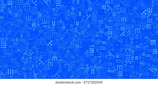 Un fondo de píxeles azul con un patrón cuadrado brillante. La ilustración abstracta tiene una textura de mosaico digital, creando un efecto tecnológico moderno.	