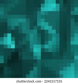 blauer Pixelhintergrund. Polygonaler Stil. Geometrische abstrakte Illustration.