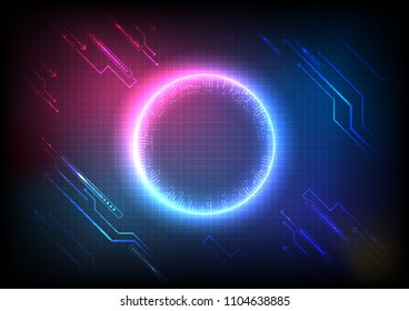 Blue Pixel Digital Futuristic Technology Vector