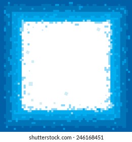 Blue pixel frame