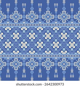 Padrão sem emenda de tela geométrica de pixel azul