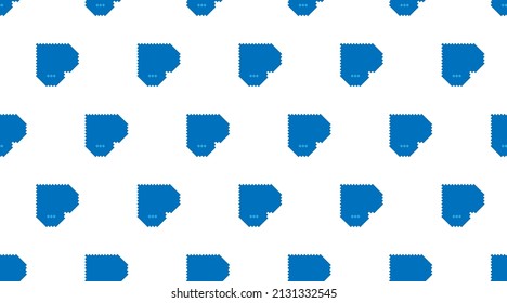 Icono de corazón de píxel azul aislado en fondo blanco. El amor romántico es un patrón de repetición sin fisuras. Ilustración de imagen en píxeles de 8 bits del vector EPS 10.