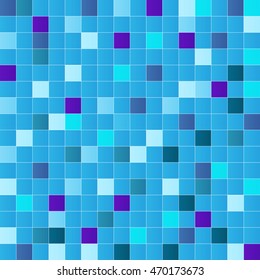 Blue pixel mosaic background. Vector illustration