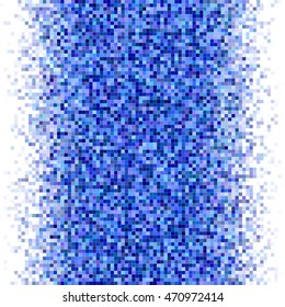 Blue pixel square mosaic vector background design