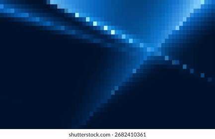 Textura pixelada azul com um gradiente de tons que variam de azul claro para azul escuro para fundo, papel de parede, web design e projeto criativo, dando uma sensação legal, calmante e moderna