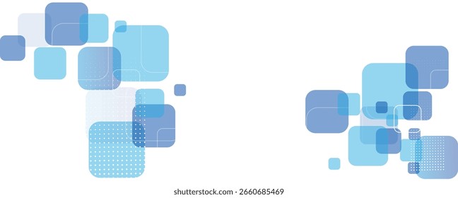 Design de plano de fundo abstrato com pixels azuis