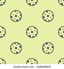 Blue Pizza icon isolated seamless pattern on white background. Fast food menu.  Vector Illustration