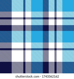 Blue Plaid, checkered, tartan seamless pattern suitable for fashion textiles and graphics