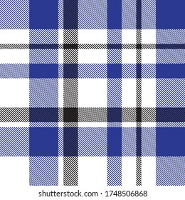 Blue Plaid, checkered, tartan seamless pattern suitable for fashion textiles and graphics