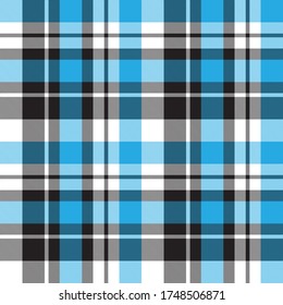 Blue Plaid, checkered, tartan seamless pattern suitable for fashion textiles and graphics