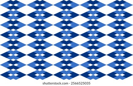 blue plaid fabric texture, blue diamond checkerboard repeat pattern, replete image, design for fabric printing, rhombus