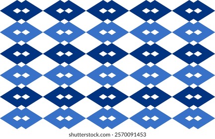 blue plaid fabric texture, blue diamond checkerboard horizontal row repeat pattern, replete image, design for fabric printing, rhombus