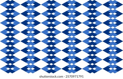 blue plaid fabric texture, blue diamond checkerboard repeat pattern, replete image, design for fabric printing, rhombus