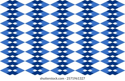 blue plaid fabric texture, blue diamond checkerboard repeat pattern, replete image, design for fabric printing, rhombus