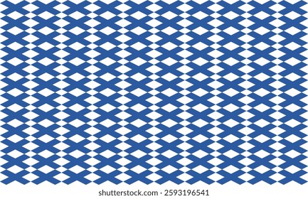 blue plaid fabric texture, blue diamond checkerboard repeat pattern, replete image, design for fabric printing, rhombus grid net, X letter