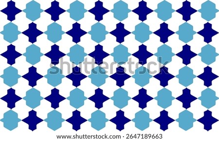 blue plaid fabric texture, blue diamond checkerboard repeat pattern, replete image, design for fabric printing, star
