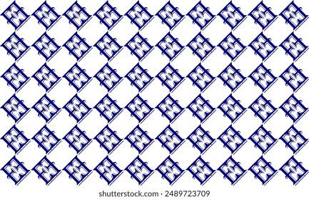 blue plaid fabric texture, two tone blue and white diamond vintage checkerboard repeat pattern, replete image, design for fabric printing