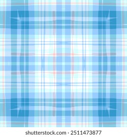 Patrón de rayas geométricas a cuadros azules. para cuadros, tela, alfombra, alfombra, textil, ropa, mesa, tejido, edredón, almohada, papel de embalaje, bufanda, vestido, ropa. Dibujo de Vector
