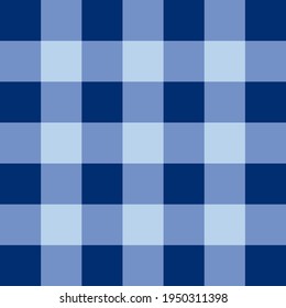 Blue plaid. Pattern in light and dark blue cage. Template for design ornament. Abstract texture. Vector illustration